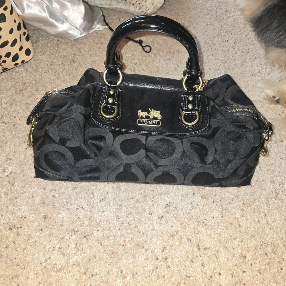 Coach Black Signature Handbag